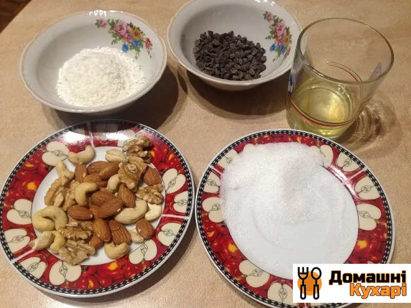 Легке печиво з кокосом, горіхами і шоколадом - фото крок 1