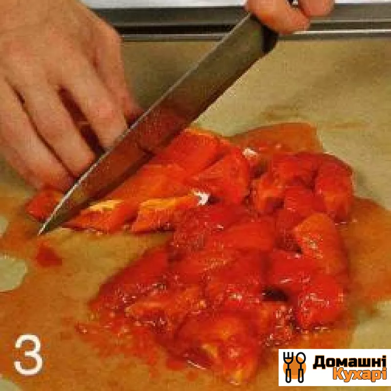 Лінь із запеченими помідорами і перцями - фото крок 3